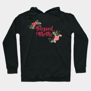 Blessed MeMe Floral Christian Grandma Gift Hoodie